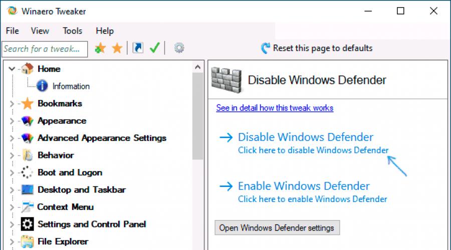 Как полностью отключить Защитник Windows (Microsoft Defender). Включаем и отключаем Windows Defender Как отключить систему защиты windows 10